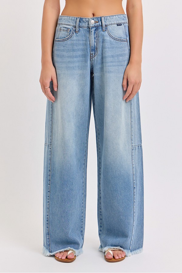 Mid Rise Wide Leg with Side Panels